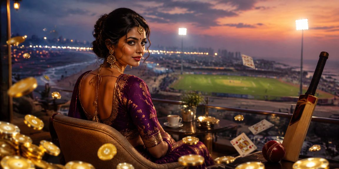 Player enjoying Andar Bahar and cricket betting near Marina Beach Chennai